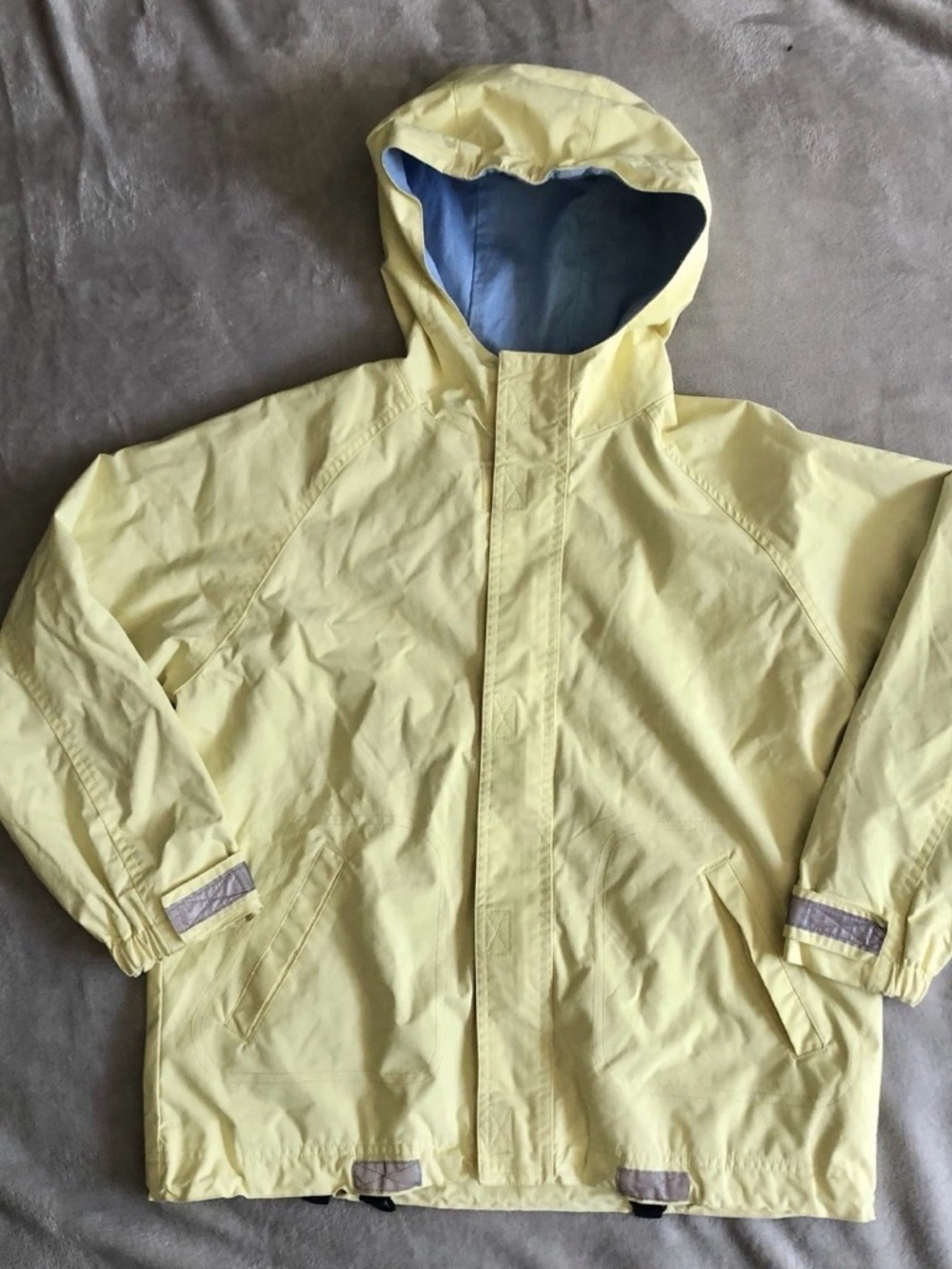 Hanna Andersson Lightweight Spring Jacket Kids Size 10 Yellow Reflective Lined